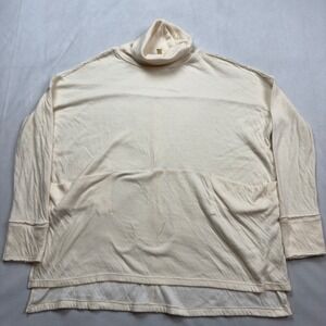 We The Free Cream Long Flight Pullover Turtleneck Sweatshirt‎ Top Women's XS EUC